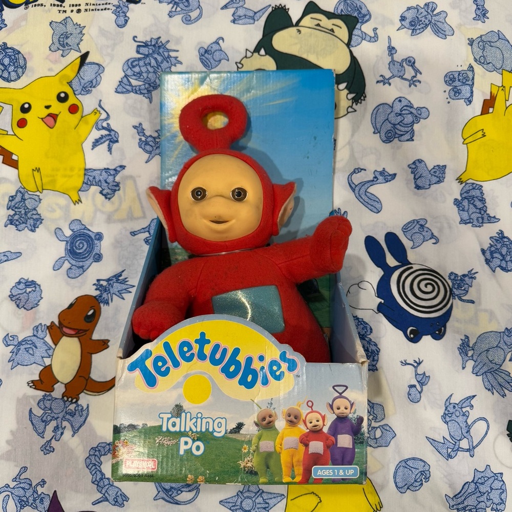 Vintage 1998 Playskool Teletubbies Talking Po Doll 14" Plush in box